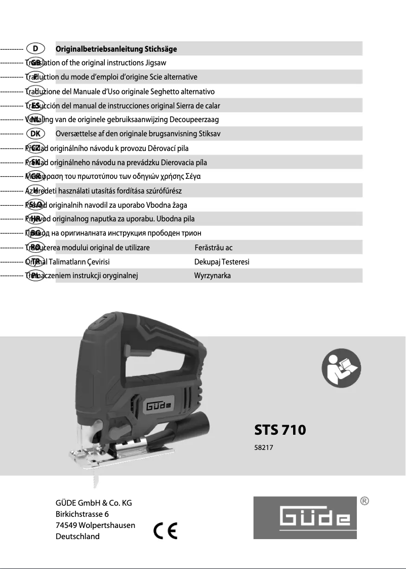 Page n°1 - Manuel utilisateur Güde STS 710