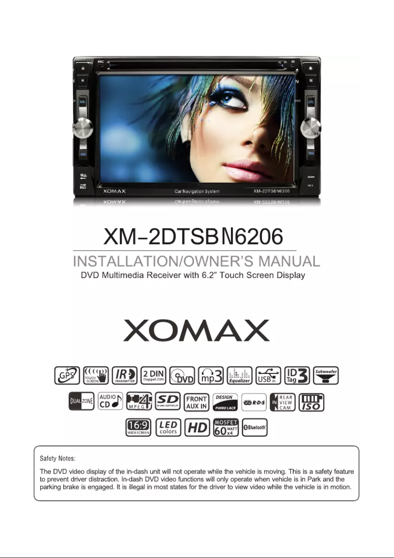 Page n°1 - Manuel utilisateur Xomax XM-2DTSBN6206