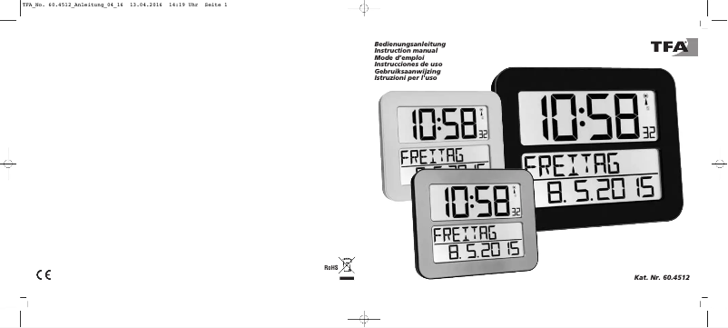 Página 1 del manual Manual de usuario TFA 60.4512.01