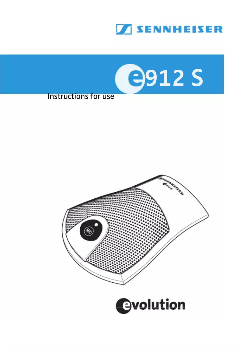 Page 1 de la notice Manuel utilisateur Sennheiser e 912 S