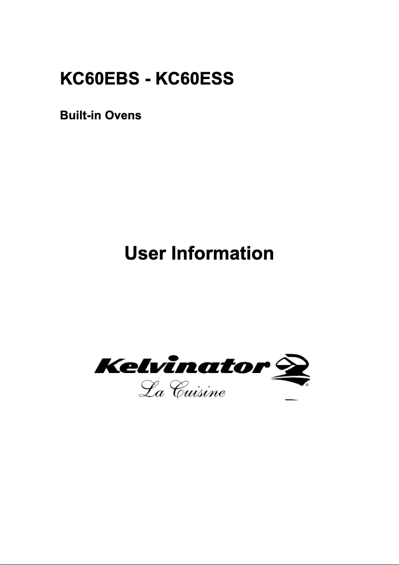 Page n°1 - Manuel utilisateur Kelvinator KC60EBS