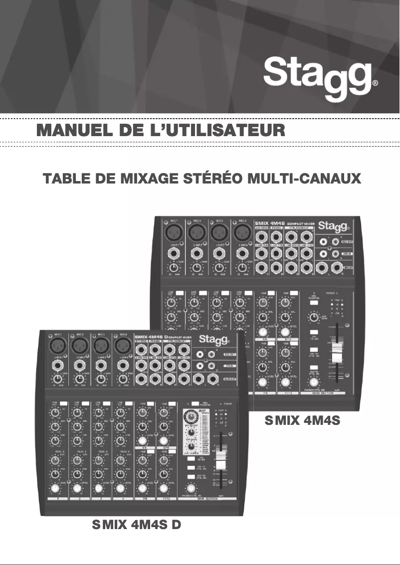 Page n°1 - Manuel utilisateur Stagg S MIX 4M4S