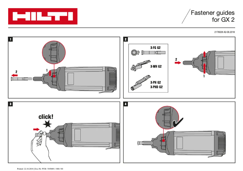 Página 1 del manual Manual de usuario Hilti X-WH G2