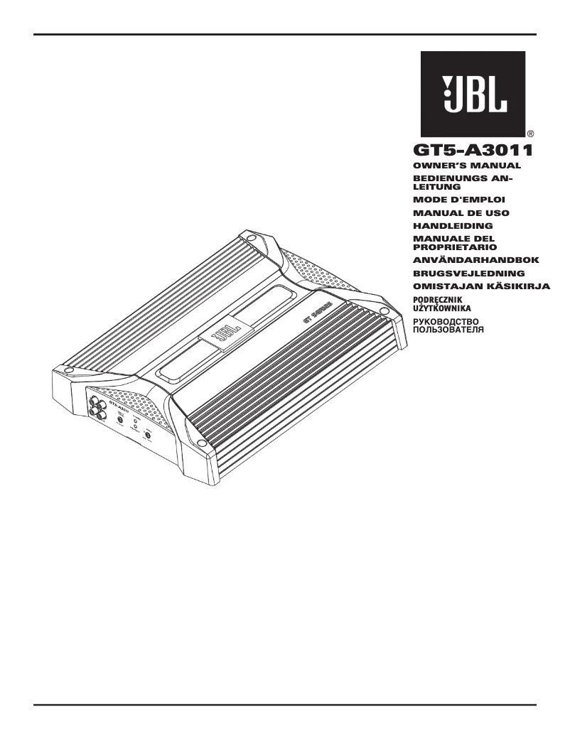 Page n°1 - Manuel utilisateur JBL GT5-A3011