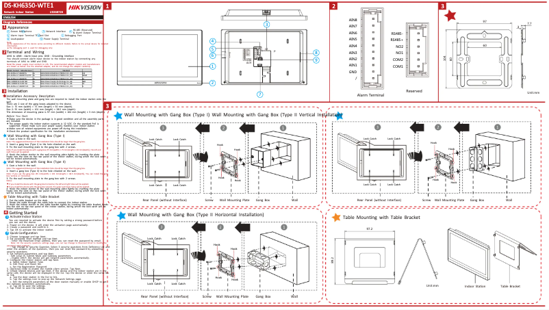 Página 1 del manual Guía de inicio rápido Hikvision DS-KH6350-WTE1