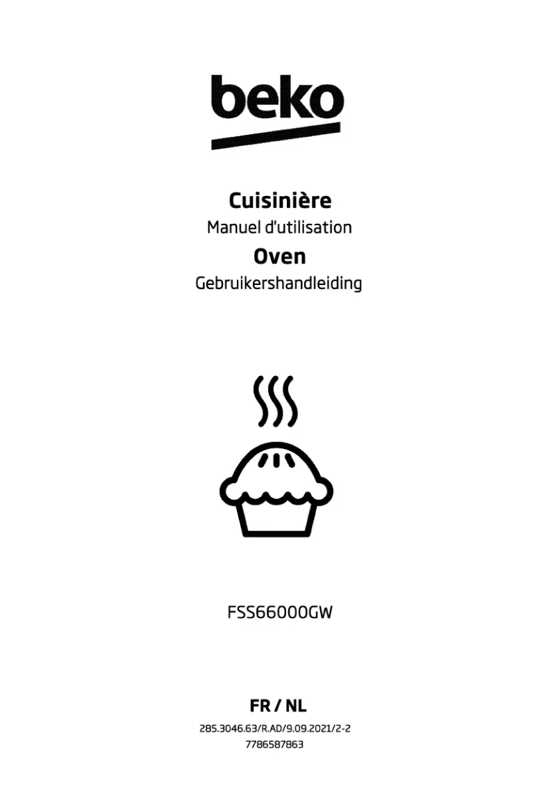 Page 1 de la notice Manuel utilisateur Beko FSS66000GW