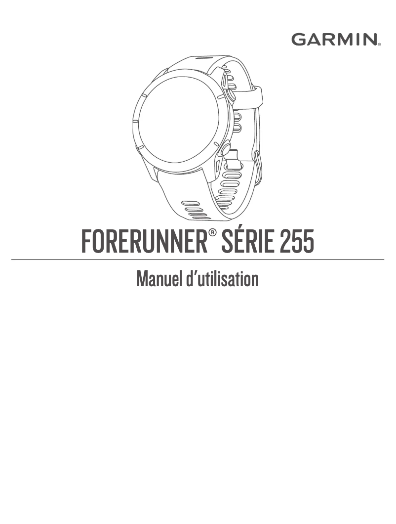 Page 1 de la notice Manuel utilisateur Garmin Forerunner 255S