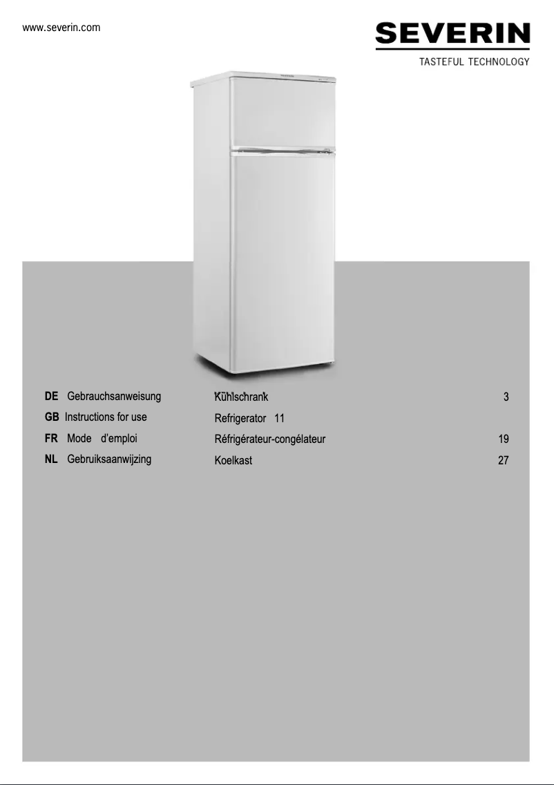 Página 1 del manual Manual de usuario Severin KS 9786