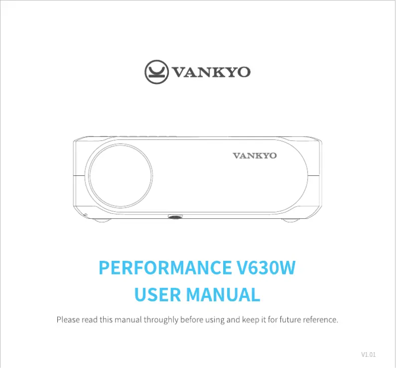 Page 1 de la notice Manuel utilisateur Vankyo Performance V630W
