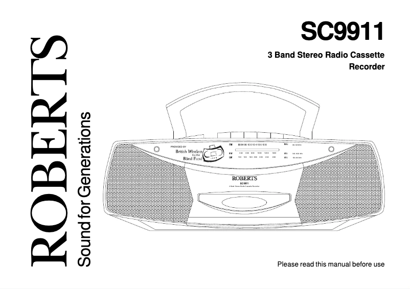 Image de la première page du manuel de l'appareil SC9911