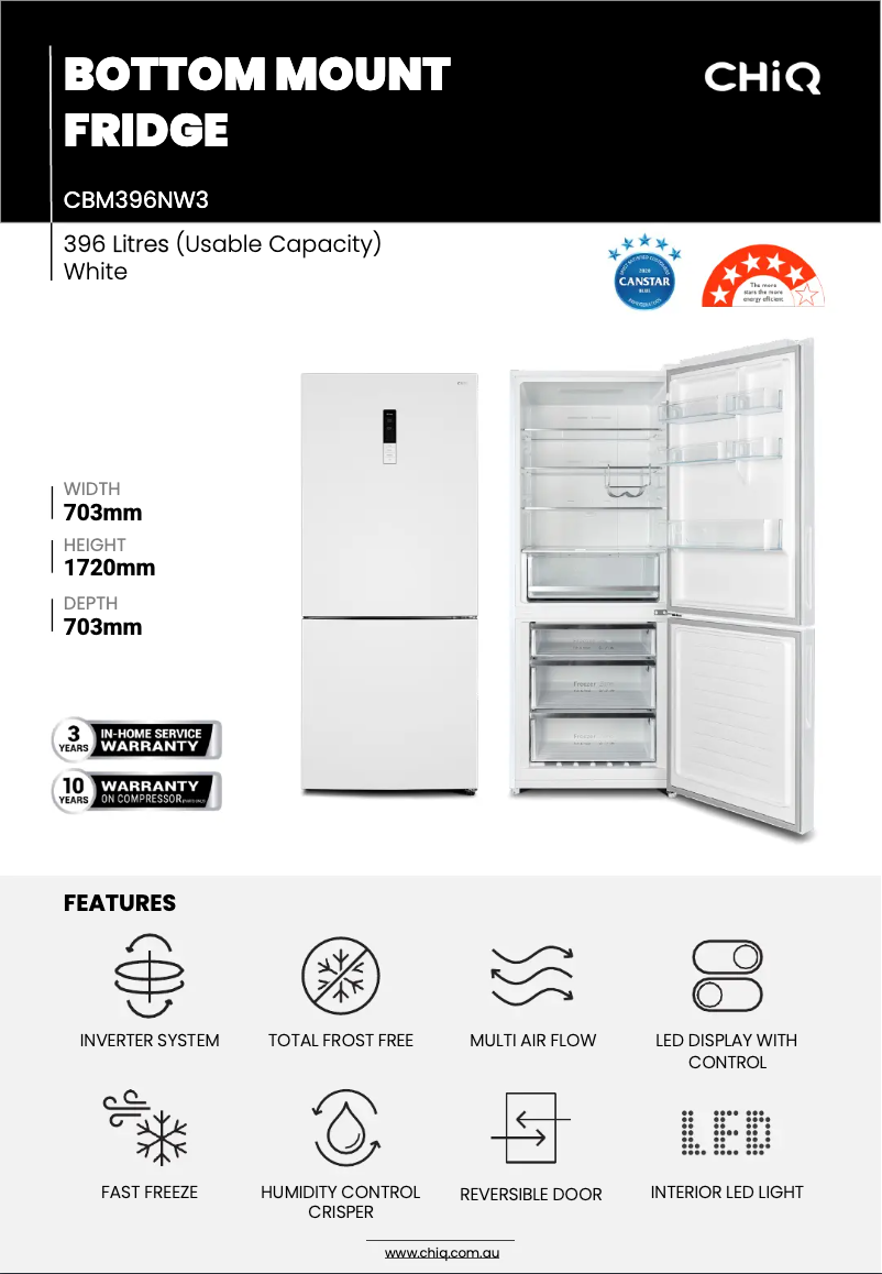 Image de la première page du manuel de l'appareil CBM396NW3