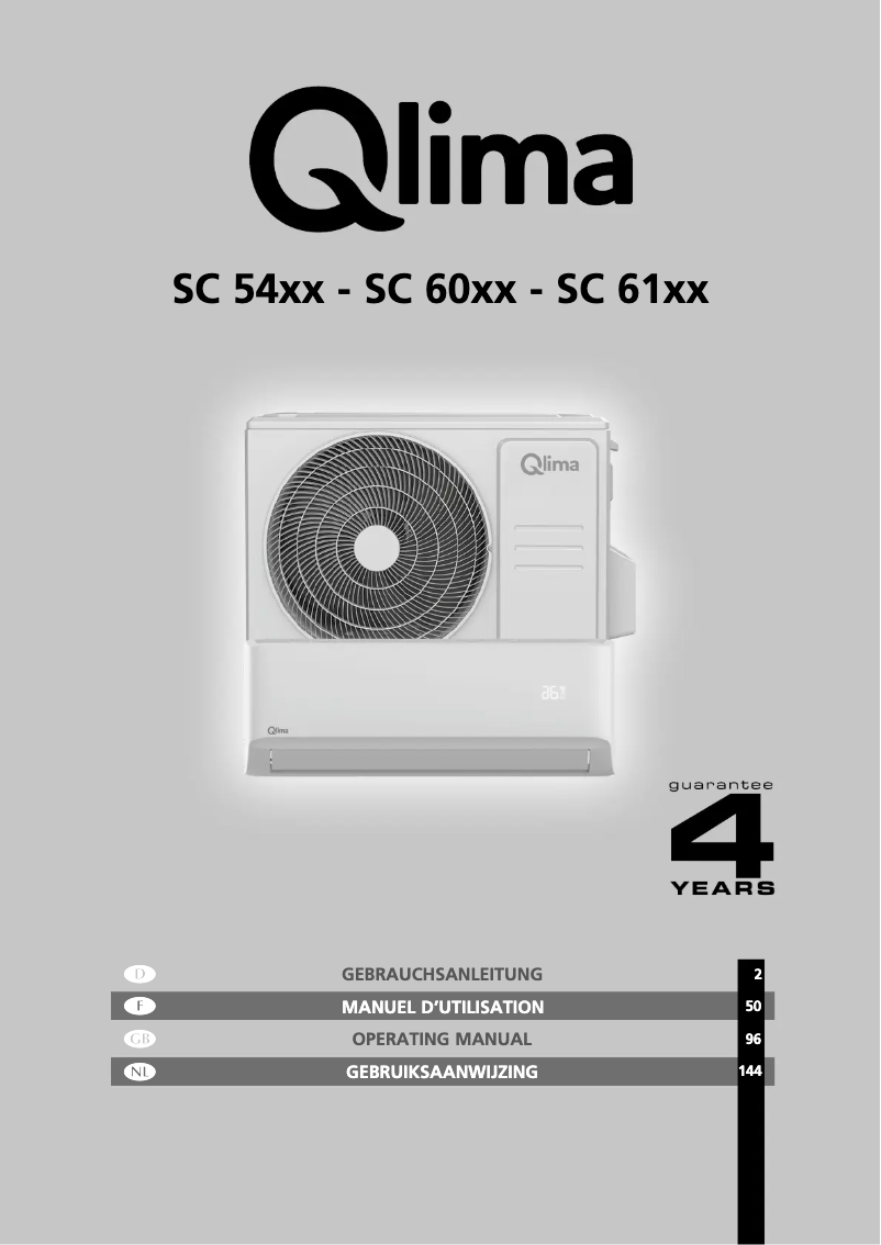 Page 1 de la notice Manuel utilisateur Qlima SC6153