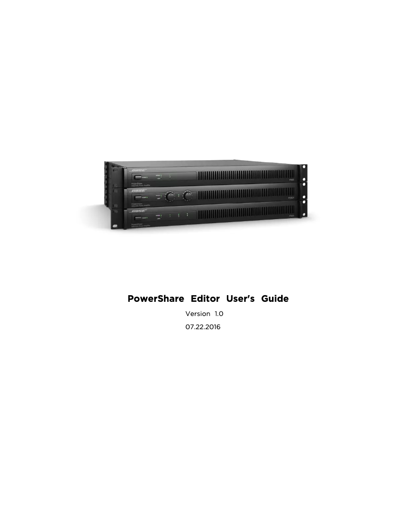 Page n°1 - Manuel utilisateur Bose PowerShare PS602