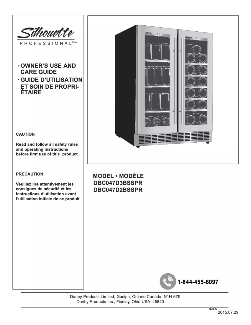 Page n°1 - Manuel utilisateur Silhouette DBC047D3BSSPR