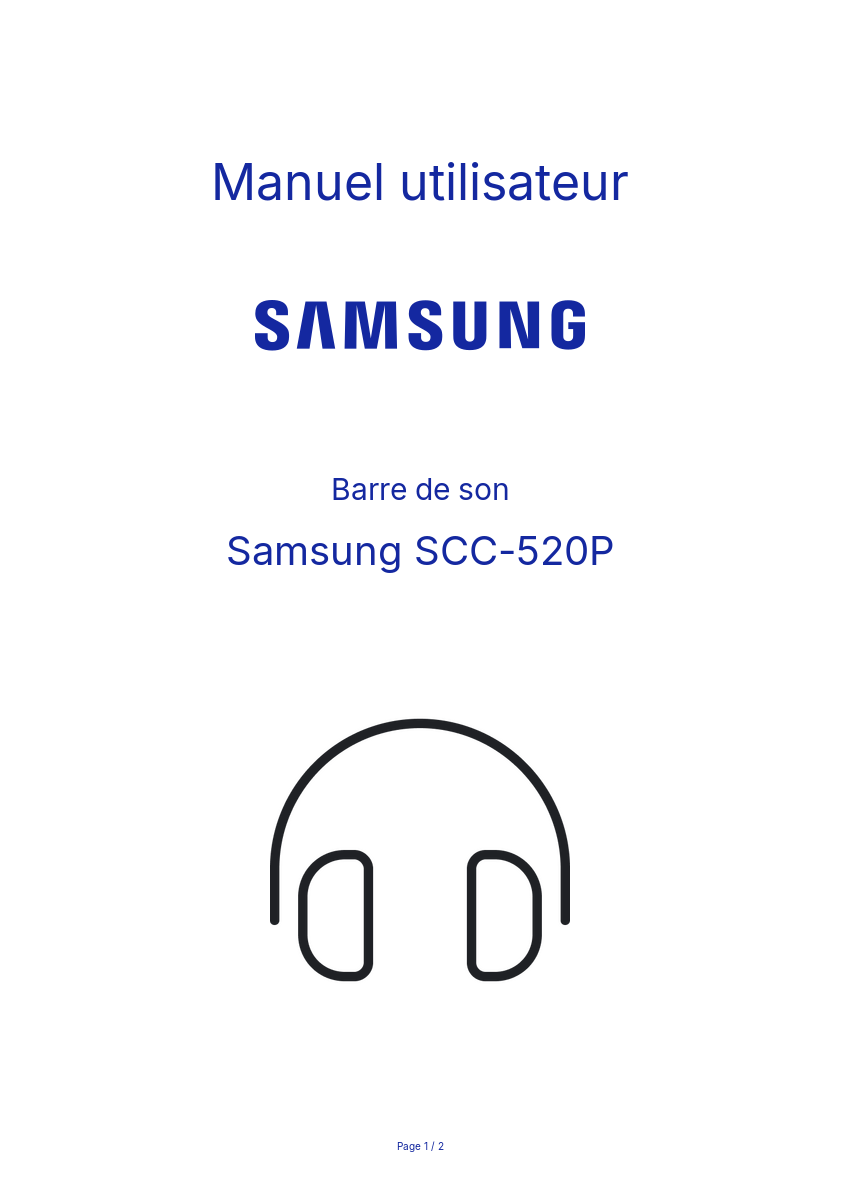 Image de la première page du manuel de l'appareil SCC-520P
