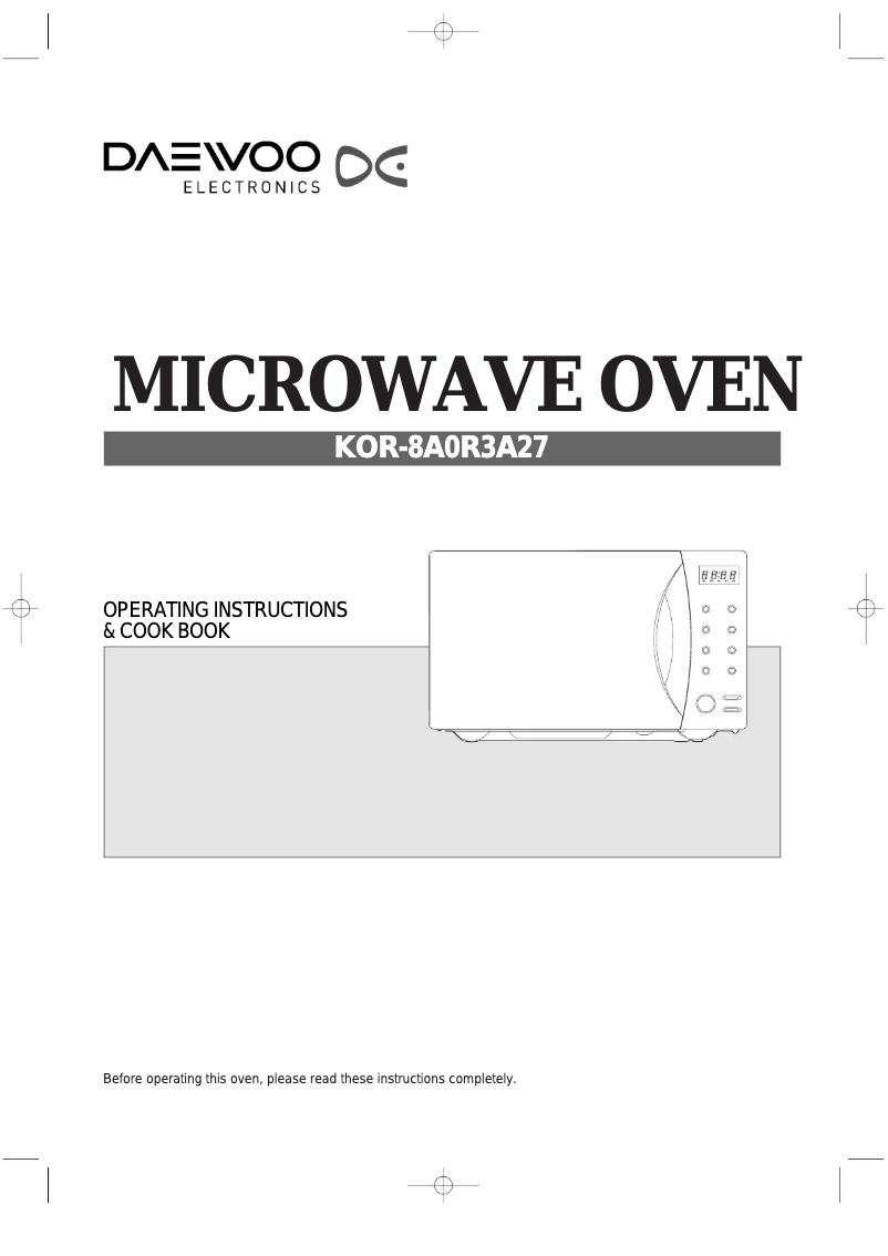 Page 1 de la notice Manuel utilisateur Daewoo KOR-8A0R3