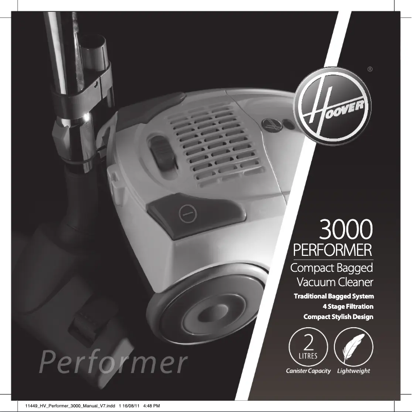 Page 1 de la notice Manuel utilisateur Hoover Performer 3000 VC-H3615