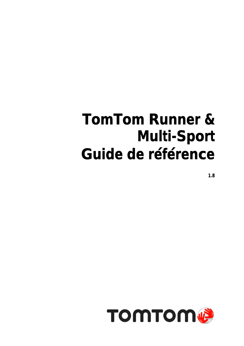 Page n°1 - Manuel utilisateur TomTom Runner Cardio