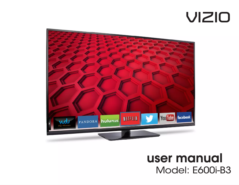 Page 1 de la notice Manuel utilisateur VIZIO E600i-B3