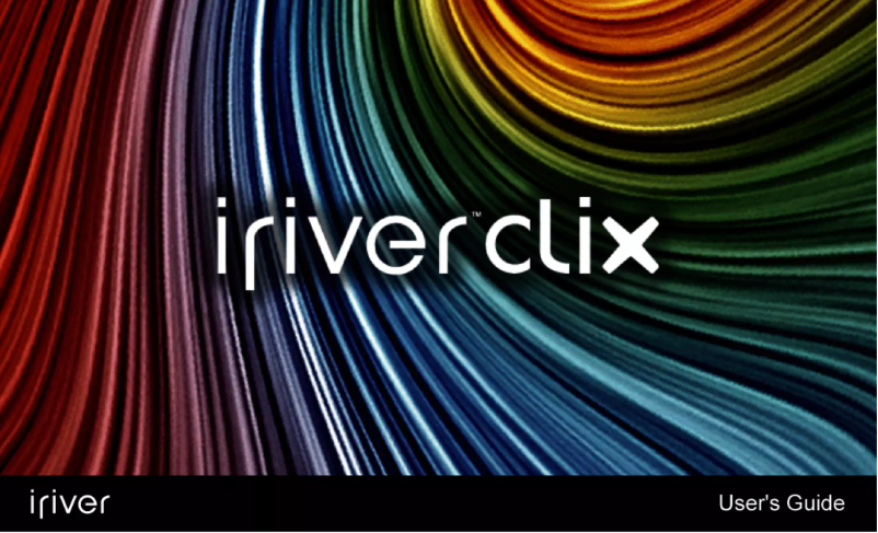 Page 1 de la notice Manuel utilisateur iRiver Clix