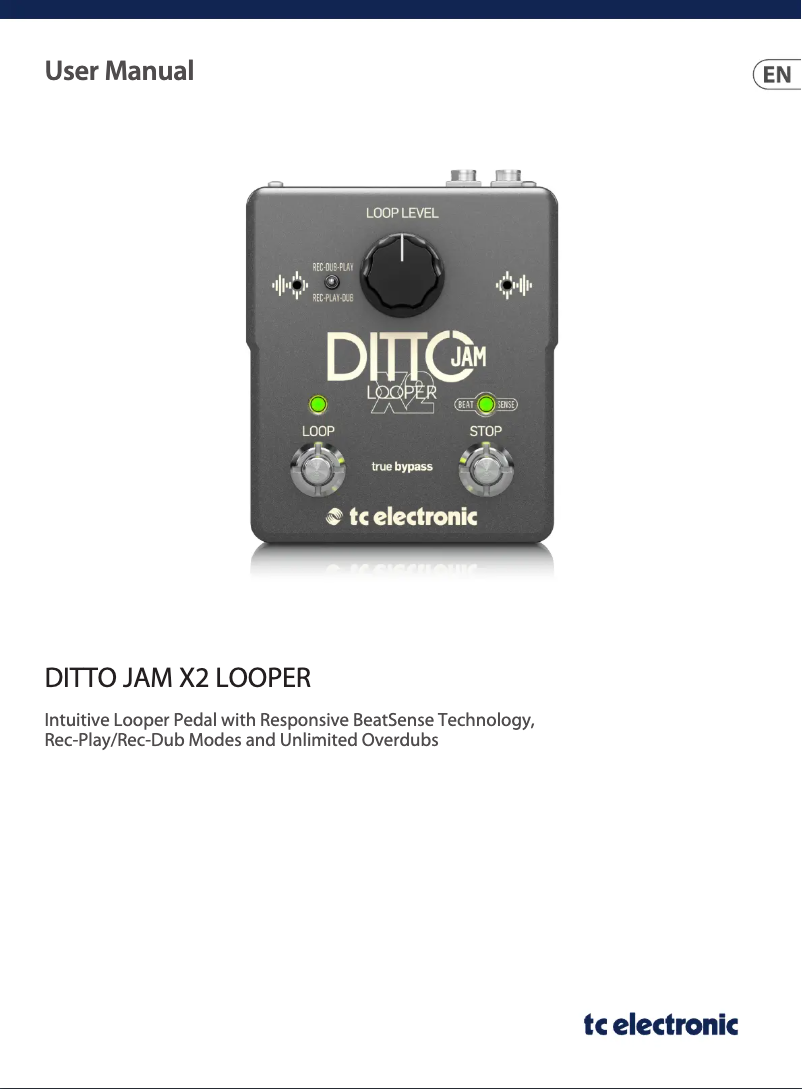 Image de la première page du manuel de l'appareil Ditto Jam X2 Looper
