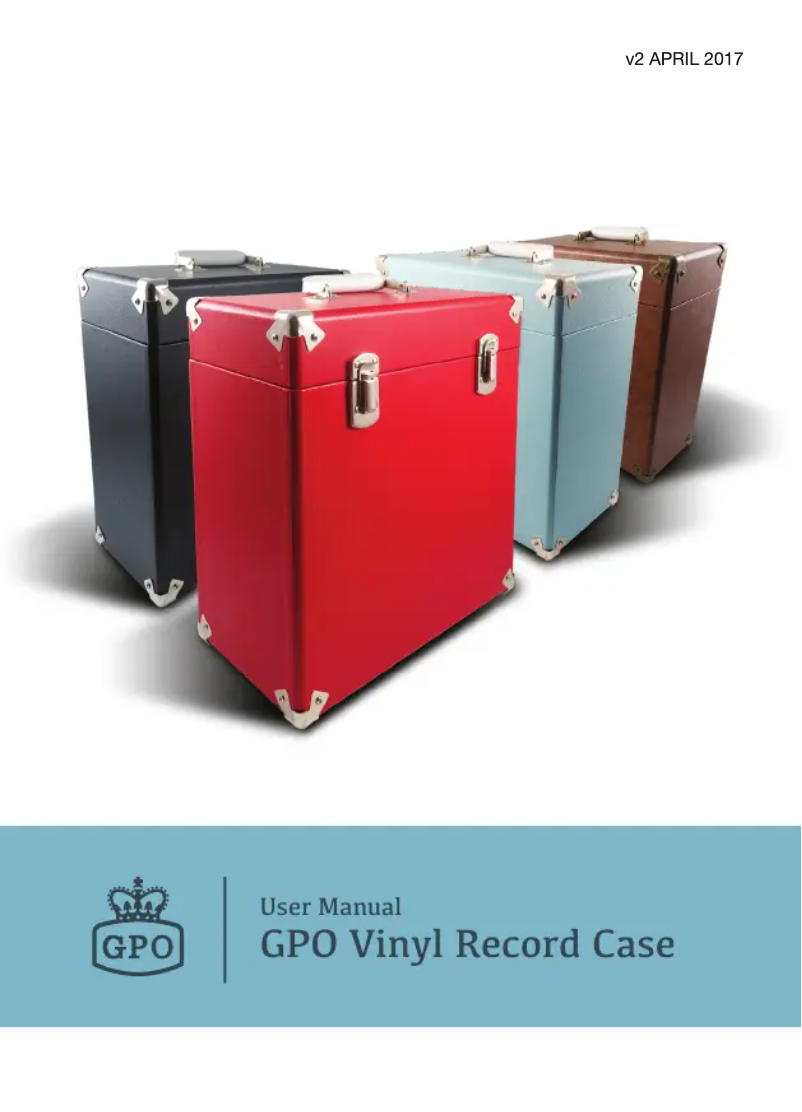 Page 1 de la notice Manuel utilisateur GPO Vinyl Record Case