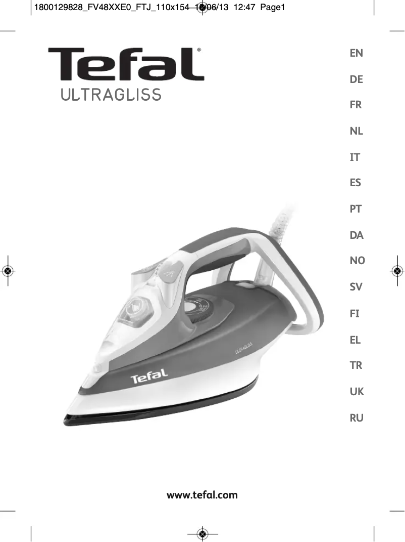 Page n°1 - Manuel utilisateur Tefal UltraGliss FV4860