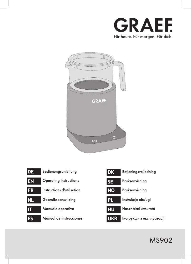 Page 1 de la notice Manuel utilisateur Graef MS902