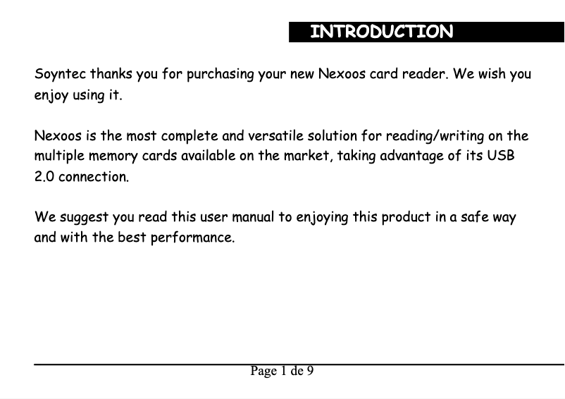 Página 1 del manual Manual de usuario Soyntec Nexoos 552