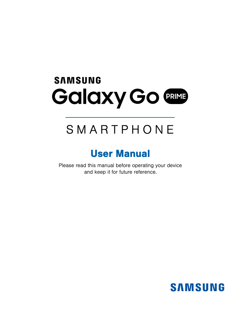 Página 1 del manual Manual de usuario Samsung Galaxy Go Prime