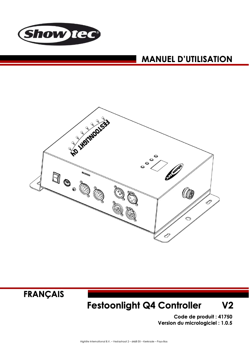 Página 1 del manual Manual de usuario Showtec Festoonlight Q4 Controller