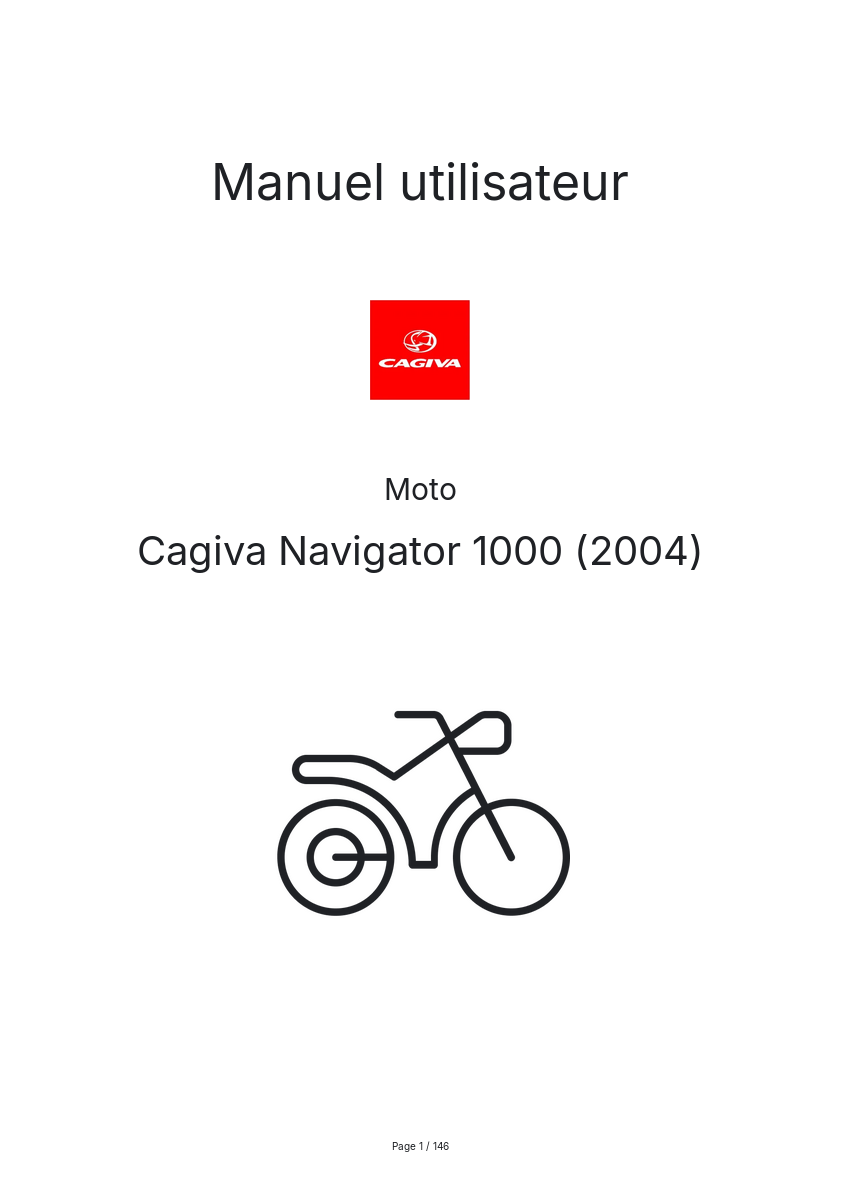 Image de la première page du manuel de l'appareil Navigator 1000 (2004)