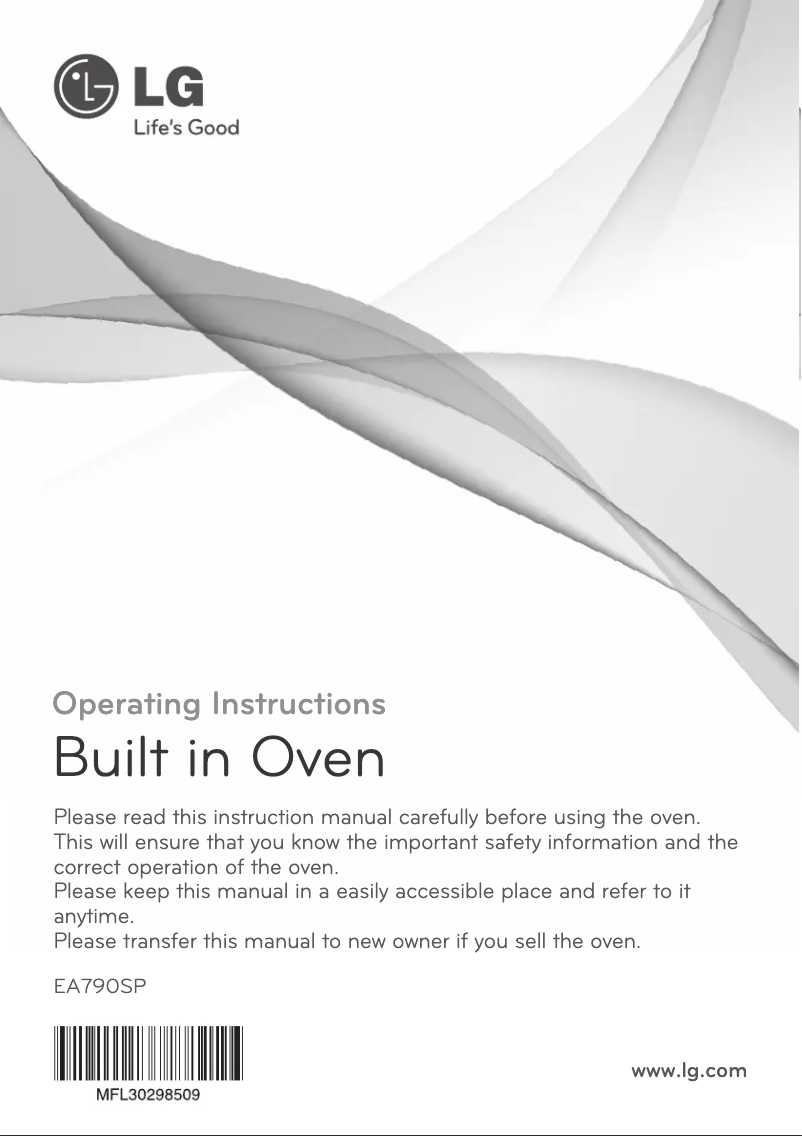 Page 1 de la notice Manuel utilisateur LG EA790SP