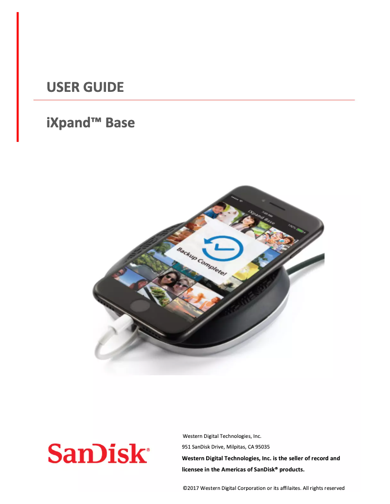 Image de la première page du manuel de l'appareil iXpand Base