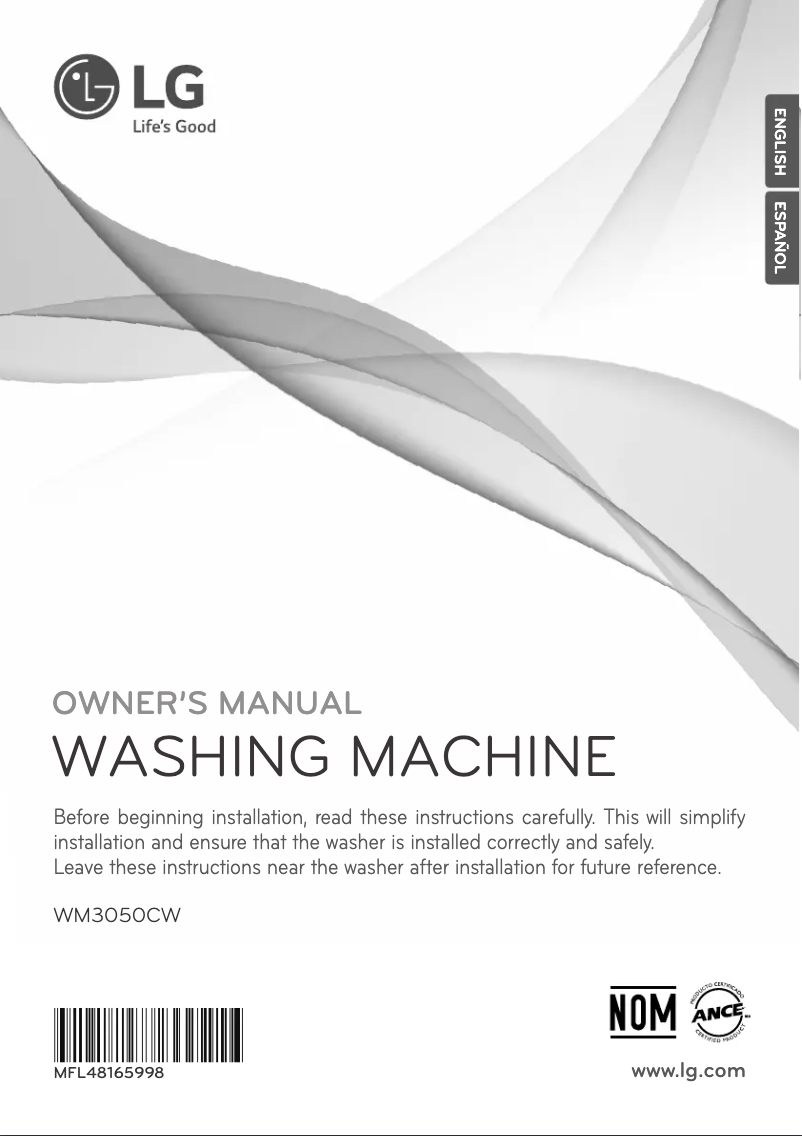 Página 1 del manual Manual de usuario LG WM3050CW