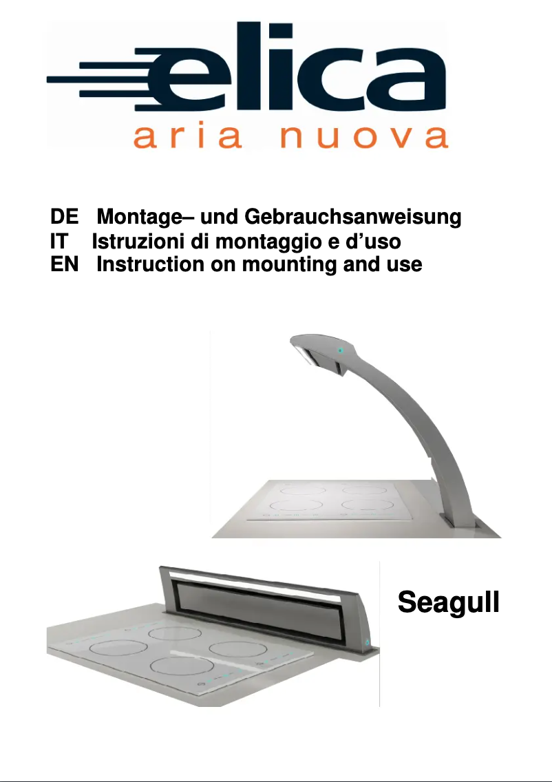 Page 1 de la notice Manuel utilisateur Elica Seagull