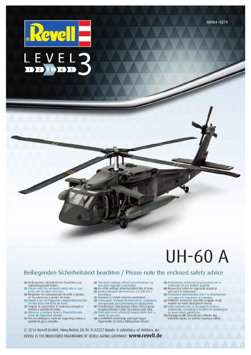 Page 1 de la notice Manuel utilisateur Revell UH-60A
