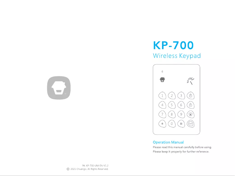 Image de la première page du manuel de l'appareil KP-700