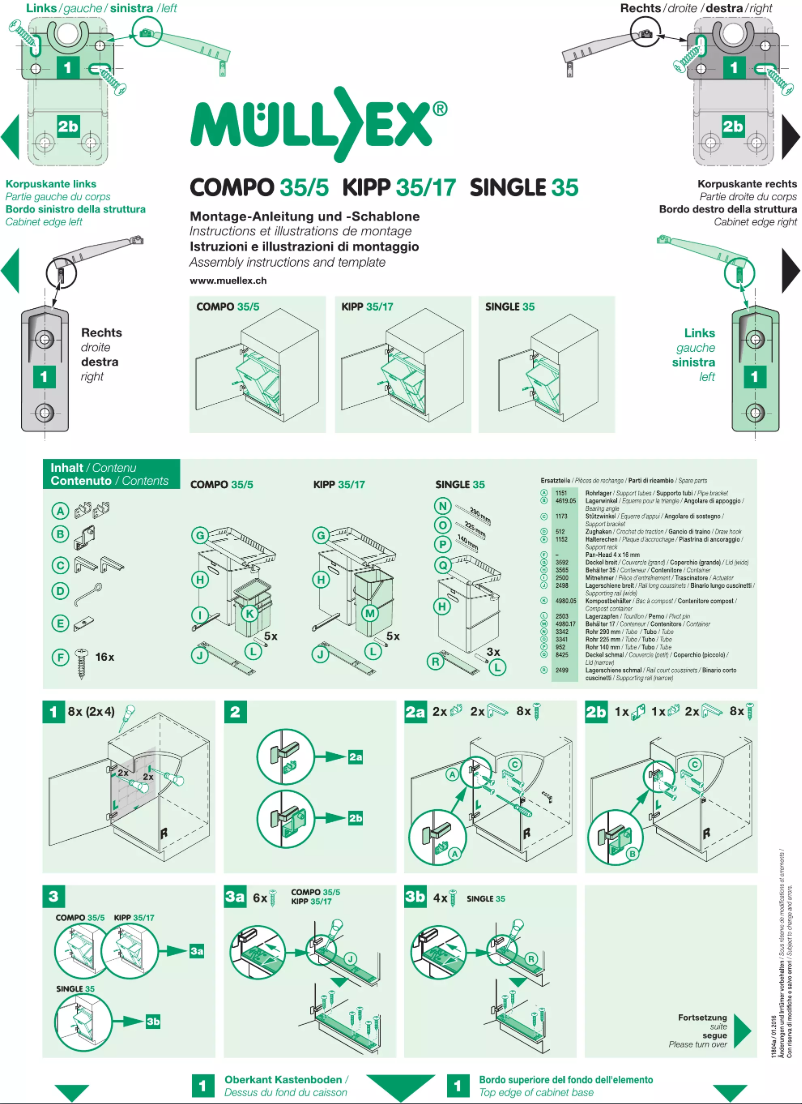 Página 1 del manual Manual de usuario Müllex SINGLE 35