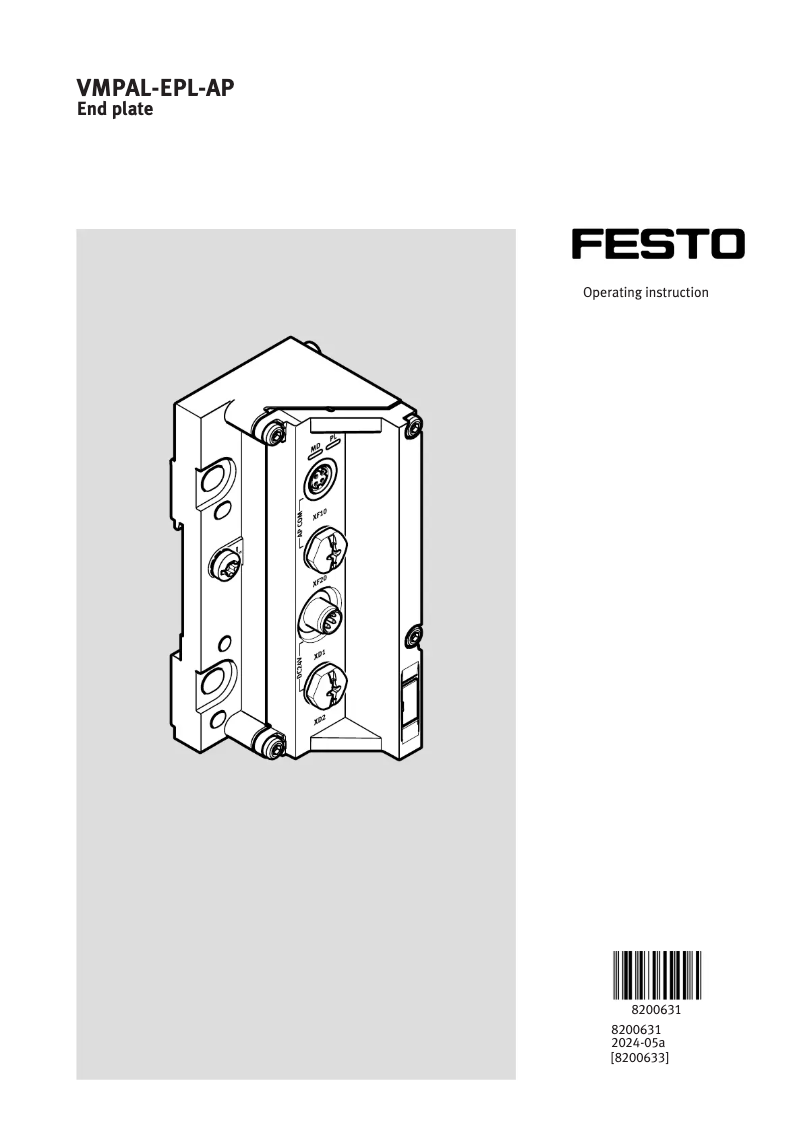 Page 1 de la notice Manuel utilisateur Festo VMPAL-EPL-AP
