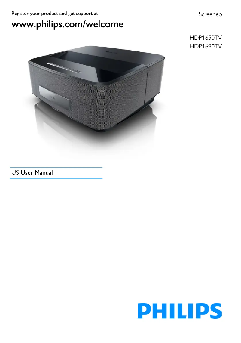 Page 1 de la notice Manuel utilisateur Philips Screeneo HDP1650
