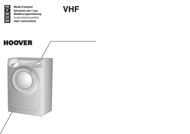 Page n°1 - Manuel utilisateur Hoover VHF 614/1-84
