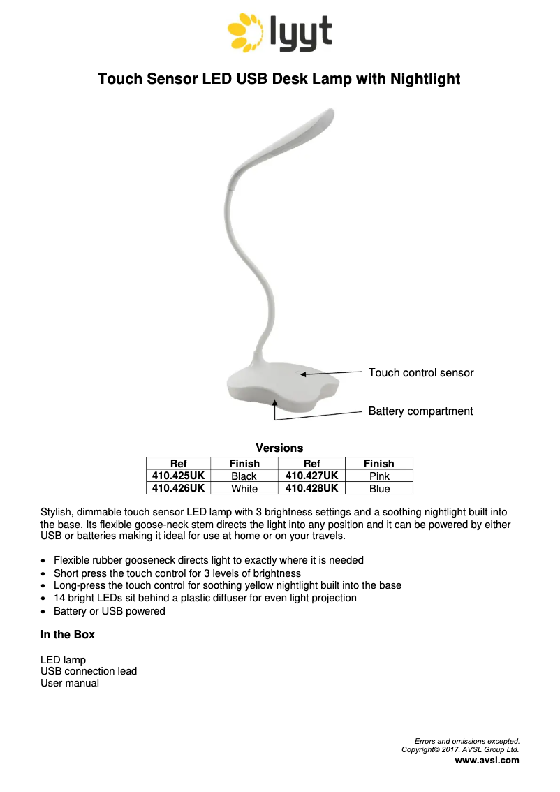 Page 1 de la notice Manuel utilisateur LYYT USB-DW