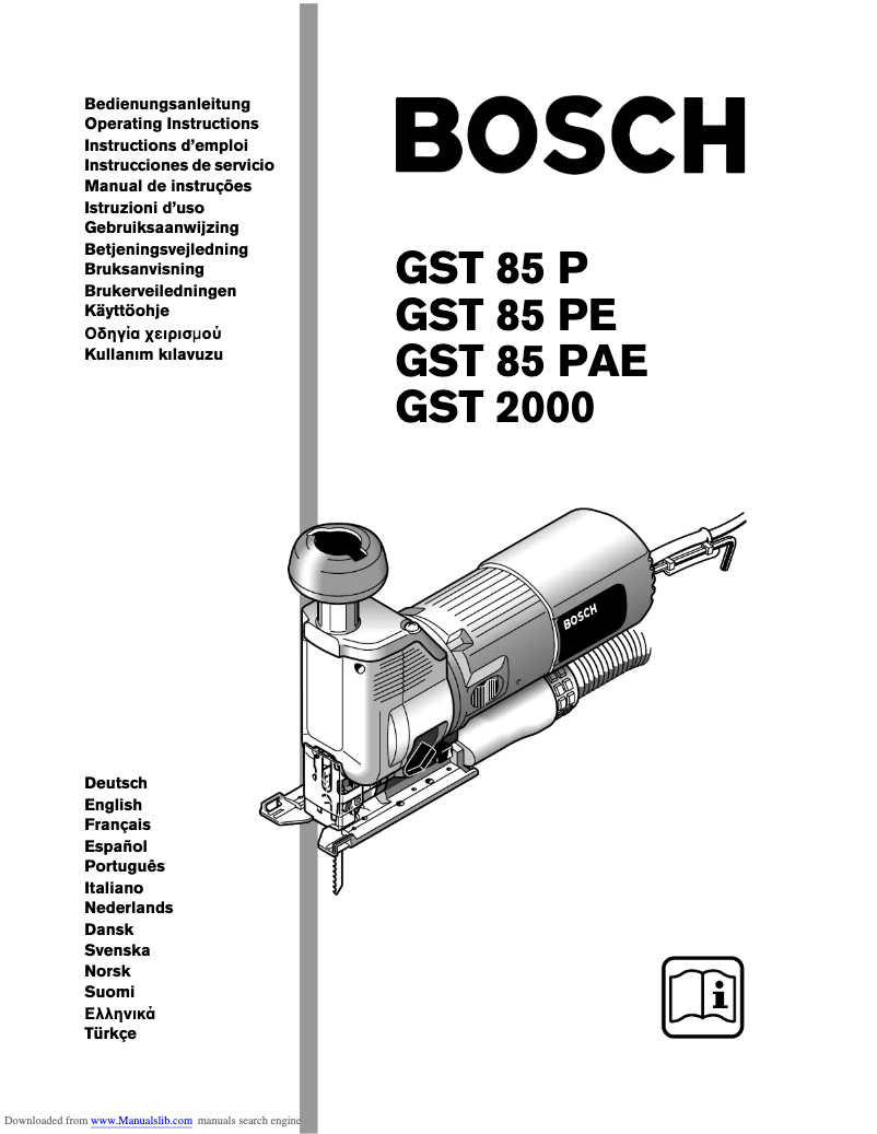 Página 1 del manual Manual de usuario Bosch GST 2000