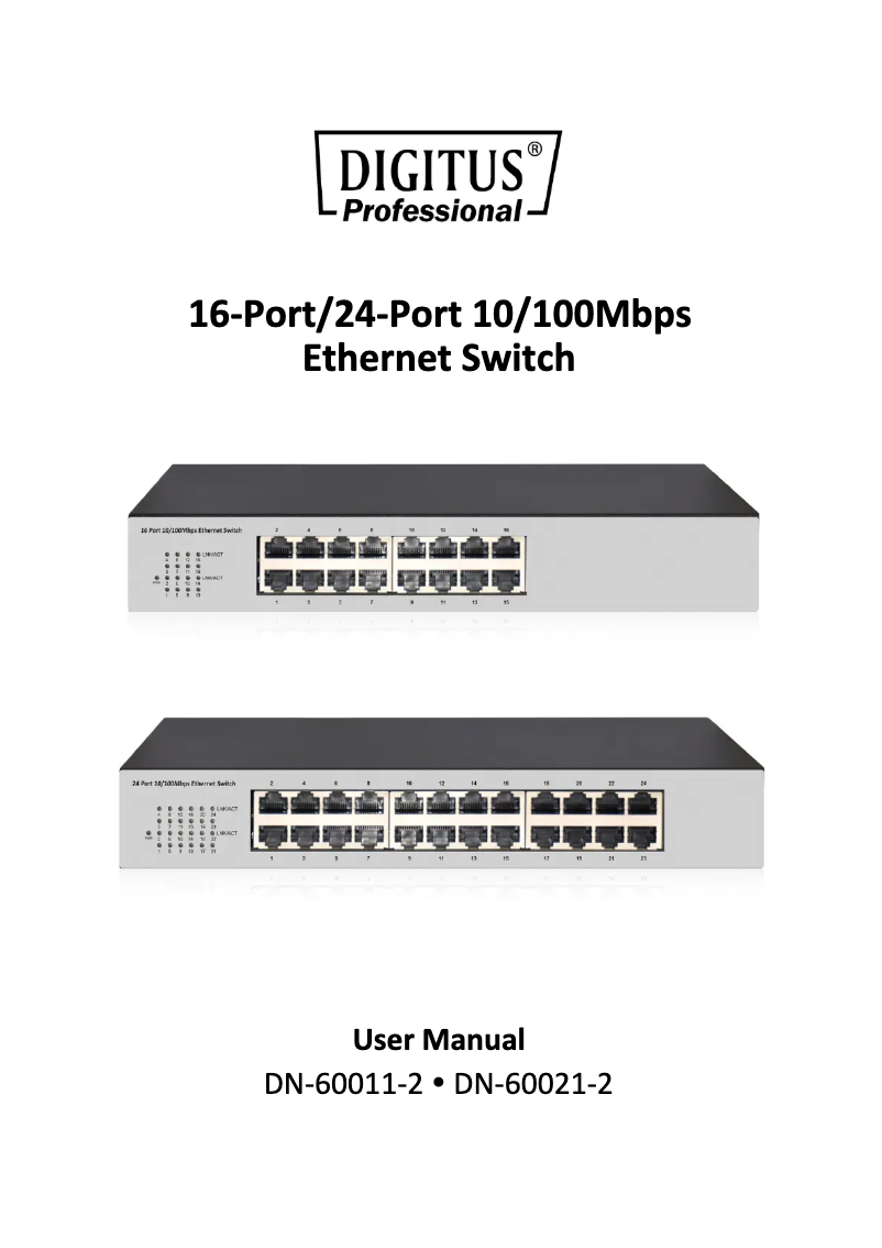 Page 1 de la notice Mode d'emploi Digitus DN-60021-2