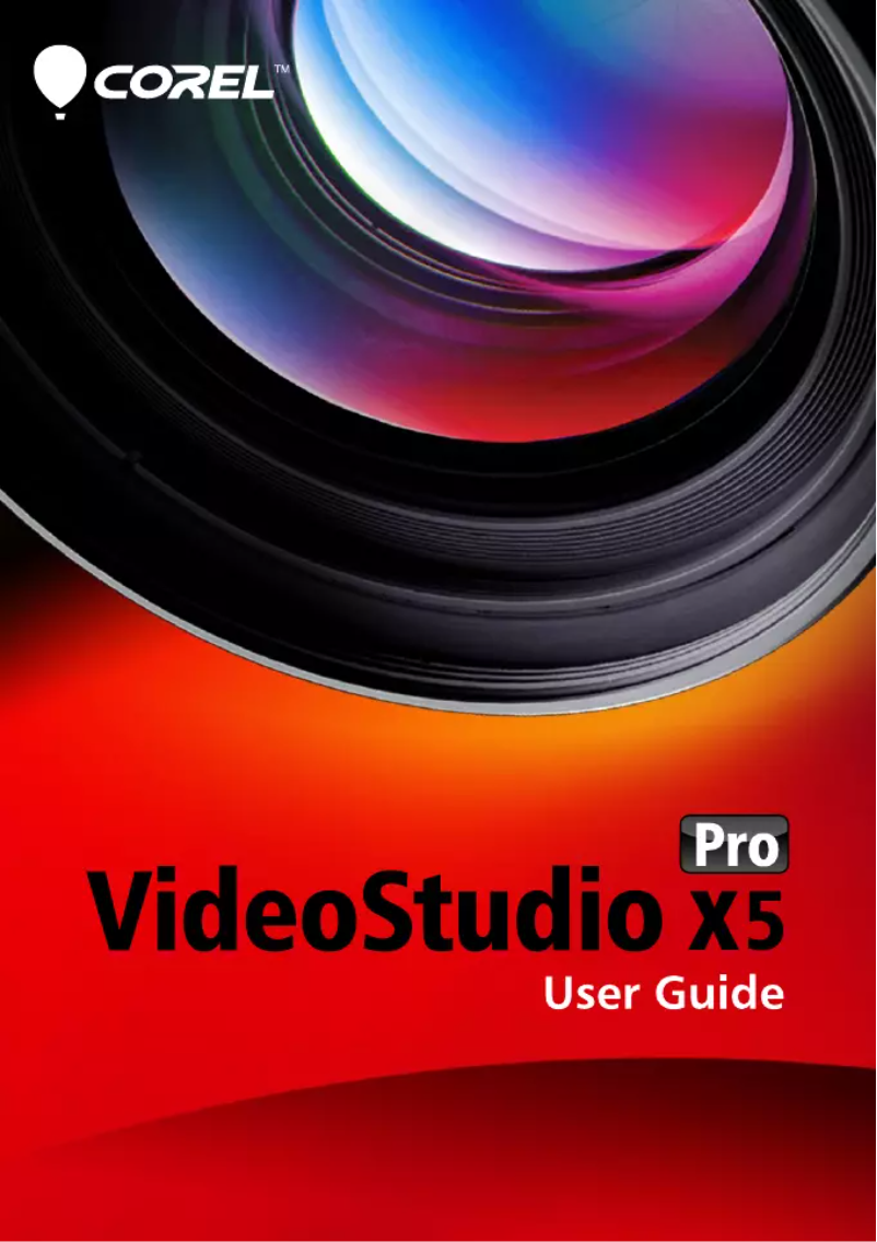 Image de la première page du manuel de l'appareil VideoStudio Pro X5 Ultimate