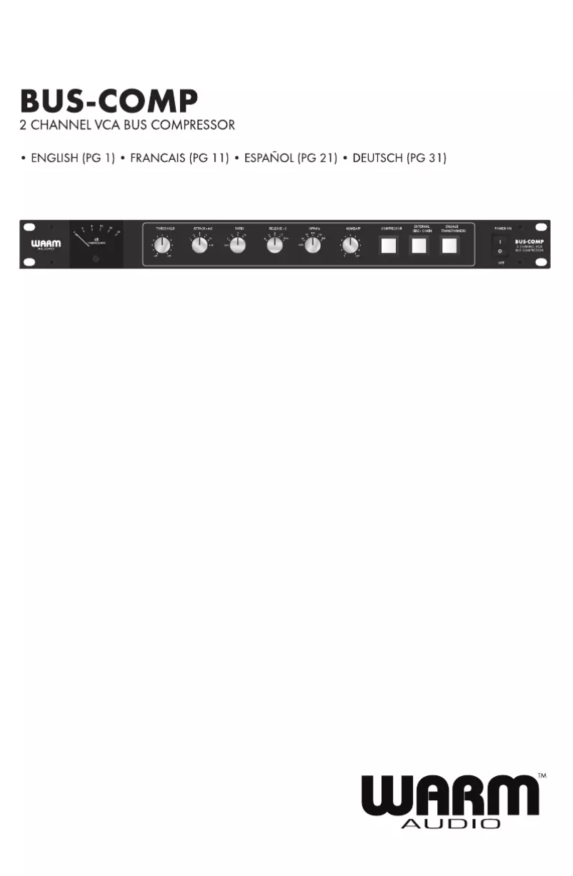 Page n°1 - Manuel utilisateur Warm Audio BUS-COMP