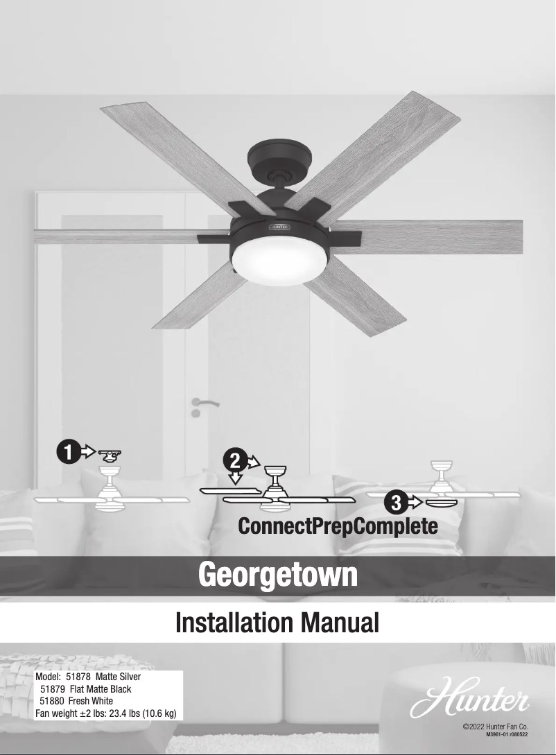 Page 1 de la notice Manuel utilisateur Hunter Georgetown