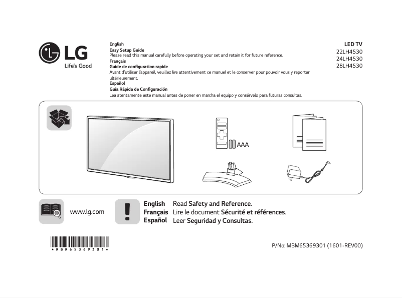 Page n°1 - Manuel utilisateur LG 28LH4530