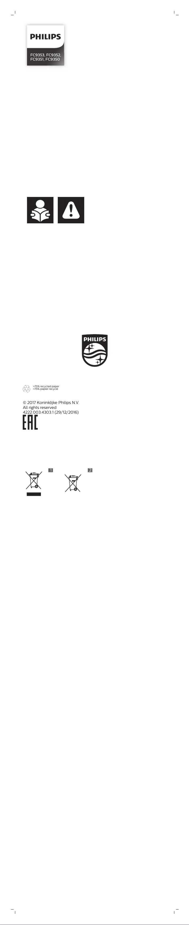 Page n°1 - Manuel utilisateur Philips PowerPro Compact FC9353